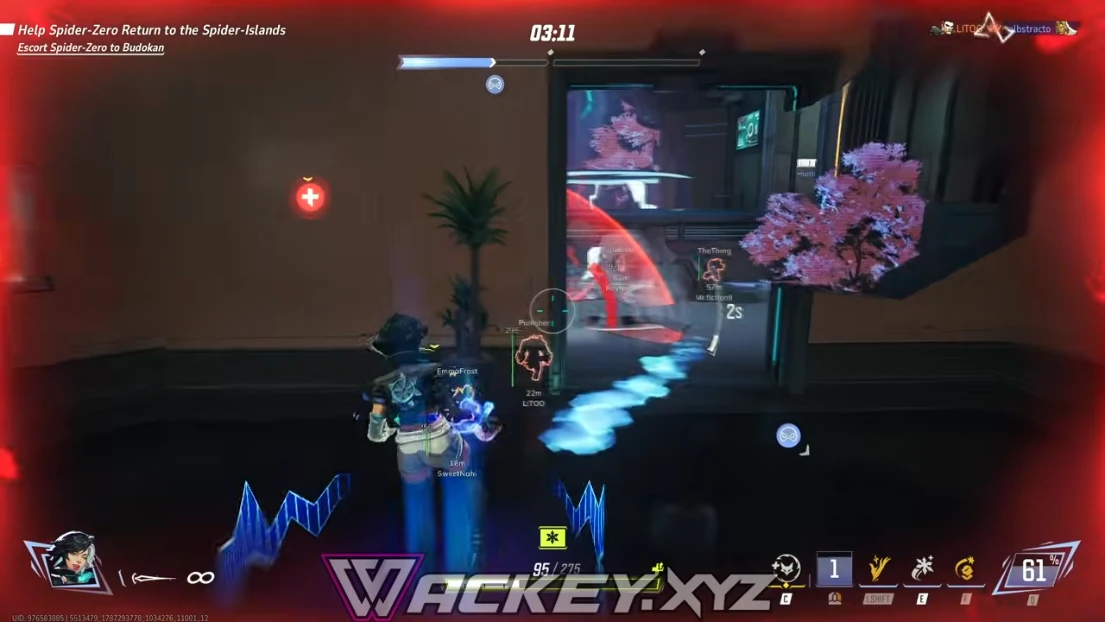 enemy player moving toward objective with loot in Marvel Rivals